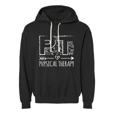 Aesthetic Design PT Physical Therapy Garment-Dyed Fleece Hoodie