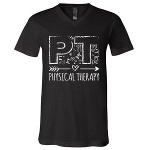 Aesthetic Design PT Physical Therapy V-Neck T-Shirt