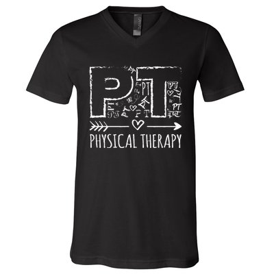 Aesthetic Design PT Physical Therapy V-Neck T-Shirt