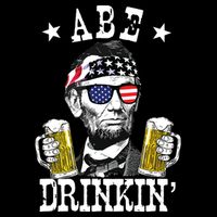 Abe Drinkin Patriotic American Abraham Lincoln Drinking City Backpack