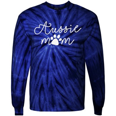 Aussie Dog Puppy Aussie Dog Lover Dog Mama Mothers Day Gifts Tie-Dye Long Sleeve Shirt