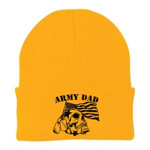 Army Dad Proud Us Army Veteran Us Flag Funny Gift Knit Cap Winter Beanie