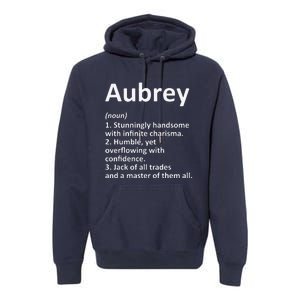 AUBREY Definition Personalized Name Funny Birthday Gift Idea Premium Hoodie