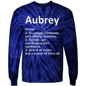 AUBREY Definition Personalized Name Funny Birthday Gift Idea Tie-Dye Long Sleeve Shirt