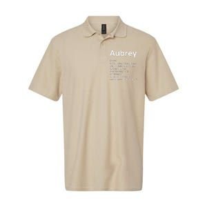 AUBREY Definition Personalized Name Funny Birthday Gift Idea Softstyle Adult Sport Polo