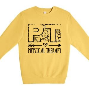 Aesthetic Design PT Physical Therapy Premium Crewneck Sweatshirt