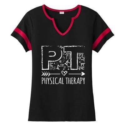 Aesthetic Design PT Physical Therapy Ladies Halftime Notch Neck Tee