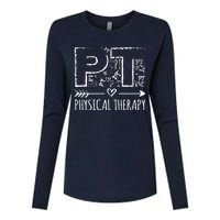 Aesthetic Design PT Physical Therapy Womens Cotton Relaxed Long Sleeve T-Shirt