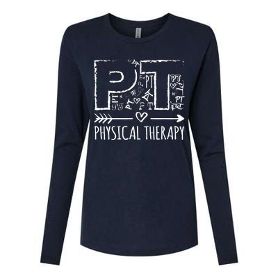 Aesthetic Design PT Physical Therapy Womens Cotton Relaxed Long Sleeve T-Shirt