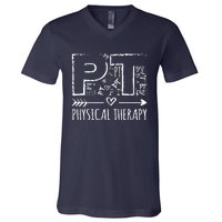 Aesthetic Design PT Physical Therapy V-Neck T-Shirt