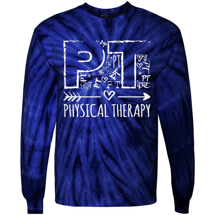 Aesthetic Design PT Physical Therapy Tie-Dye Long Sleeve Shirt