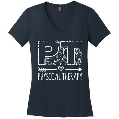 Aesthetic Design PT Physical Therapy Women's V-Neck T-Shirt