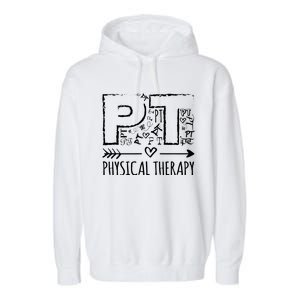 Aesthetic Design PT Physical Therapy Garment-Dyed Fleece Hoodie