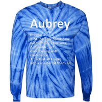 AUBREY Definition Personalized Name Funny Birthday Gift Idea Tie-Dye Long Sleeve Shirt