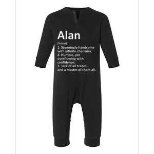 ALAN Definition Personalized Name Funny Birthday Gift Idea Infant Fleece One Piece