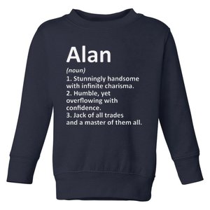 ALAN Definition Personalized Name Funny Birthday Gift Idea Toddler Sweatshirt