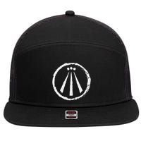 Awen Druid Pagan Celtic Wiccan Symbol 7 Panel Mesh Trucker Snapback Hat