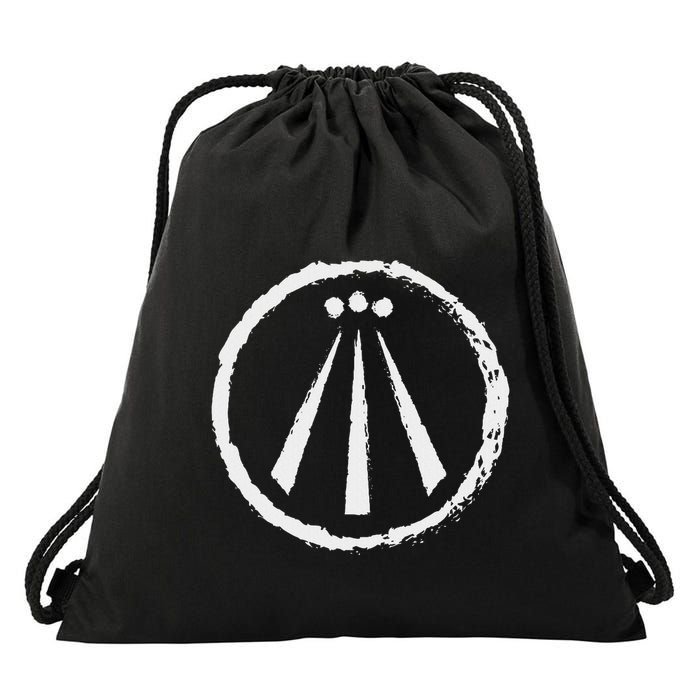 Awen Druid Pagan Celtic Wiccan Symbol Drawstring Bag