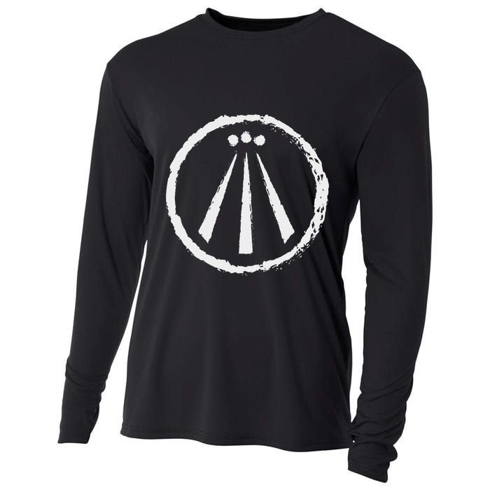 Awen Druid Pagan Celtic Wiccan Symbol Cooling Performance Long Sleeve Crew