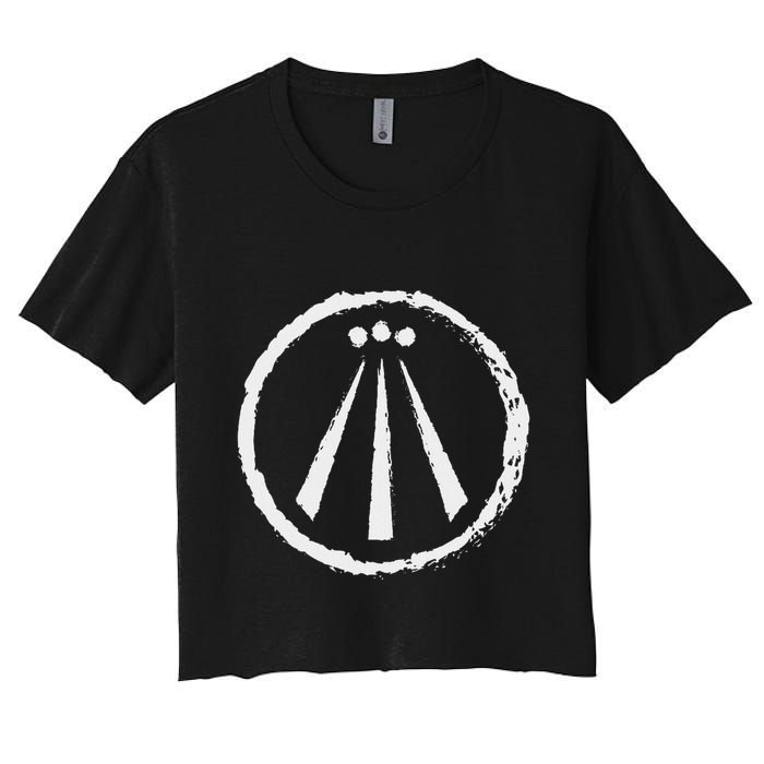 Awen Druid Pagan Celtic Wiccan Symbol Women's Crop Top Tee