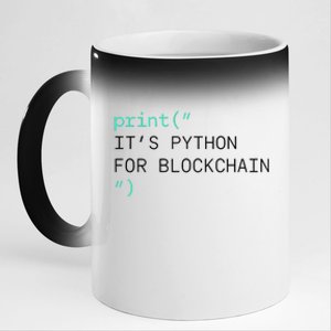 Algorand Developers Print ItS Python For Blockchain 11oz Black Color Changing Mug