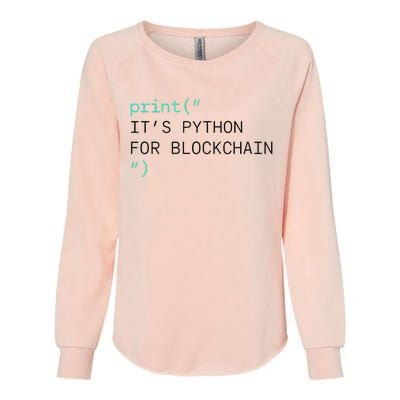 Algorand Developers Print ItS Python For Blockchain Womens California Wash Sweatshirt