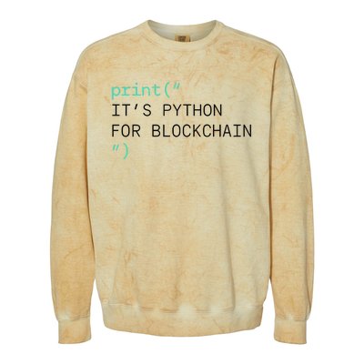 Algorand Developers Print ItS Python For Blockchain Colorblast Crewneck Sweatshirt