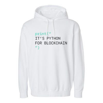 Algorand Developers Print ItS Python For Blockchain Garment-Dyed Fleece Hoodie