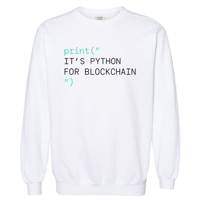 Algorand Developers Print ItS Python For Blockchain Garment-Dyed Sweatshirt