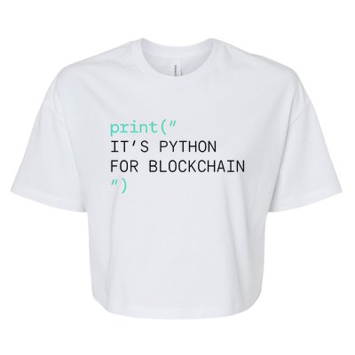 Algorand Developers Print ItS Python For Blockchain Bella+Canvas Jersey Crop Tee