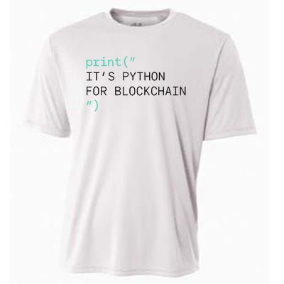 Algorand Developers Print ItS Python For Blockchain Cooling Performance Crew T-Shirt