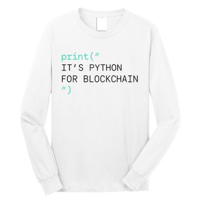 Algorand Developers Print ItS Python For Blockchain Long Sleeve Shirt