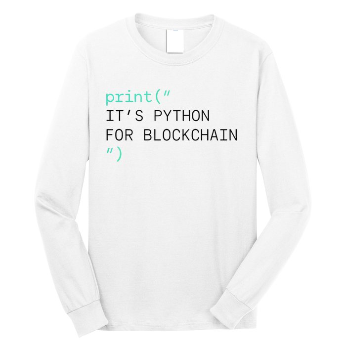 Algorand Developers Print ItS Python For Blockchain Long Sleeve Shirt