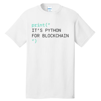 Algorand Developers Print ItS Python For Blockchain Tall T-Shirt