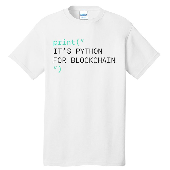 Algorand Developers Print ItS Python For Blockchain Tall T-Shirt