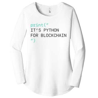 Algorand Developers Print ItS Python For Blockchain Women's Perfect Tri Tunic Long Sleeve Shirt