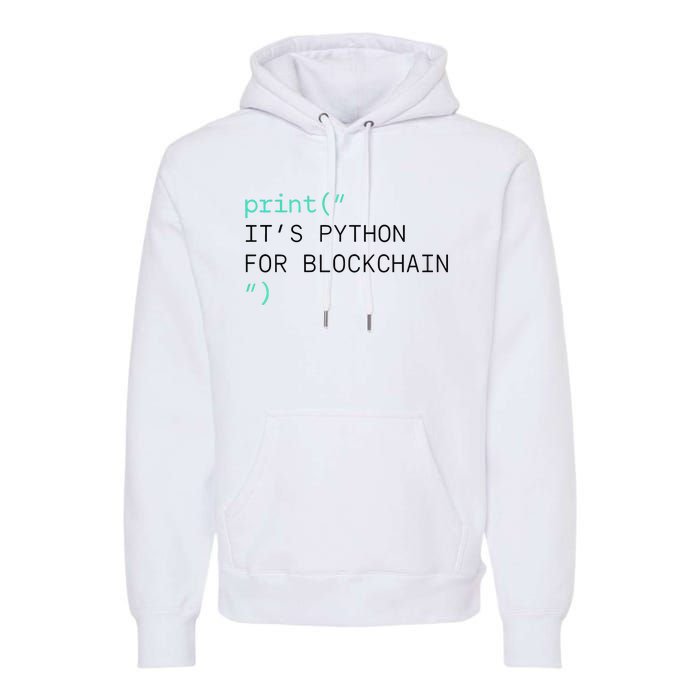 Algorand Developers Print ItS Python For Blockchain Premium Hoodie