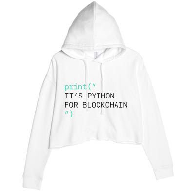 Algorand Developers Print ItS Python For Blockchain Crop Fleece Hoodie