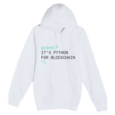 Algorand Developers Print ItS Python For Blockchain Premium Pullover Hoodie