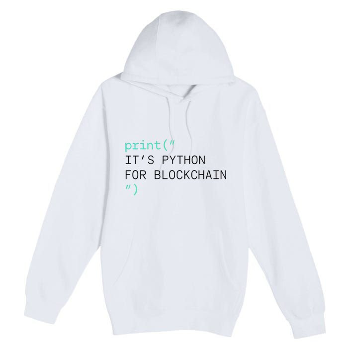 Algorand Developers Print ItS Python For Blockchain Premium Pullover Hoodie