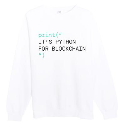 Algorand Developers Print ItS Python For Blockchain Premium Crewneck Sweatshirt