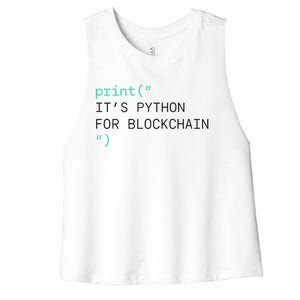 Algorand Developers Print ItS Python For Blockchain Women's Racerback Cropped Tank