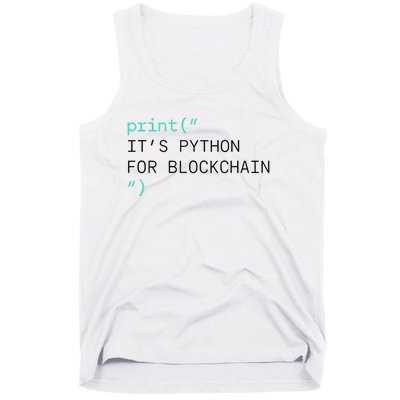 Algorand Developers Print ItS Python For Blockchain Tank Top