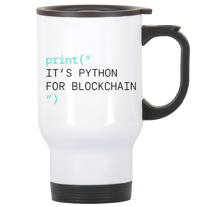 Algorand Developers Print ItS Python For Blockchain Stainless Steel Travel Mug