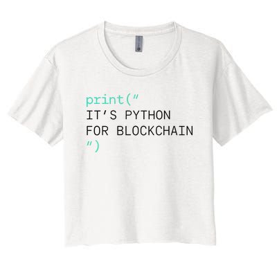 Algorand Developers Print ItS Python For Blockchain Women's Crop Top Tee