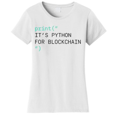 Algorand Developers Print ItS Python For Blockchain Women's T-Shirt