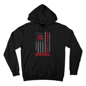 American Diesel Patriotic Flag Trucking Life Usa Truck Fan Hoodie