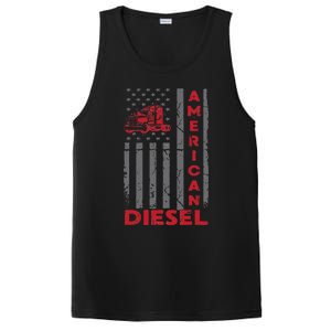 American Diesel Patriotic Flag Trucking Life Usa Truck Fan PosiCharge Competitor Tank