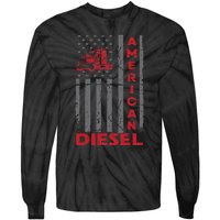 American Diesel Patriotic Flag Trucking Life Usa Truck Fan Tie-Dye Long Sleeve Shirt