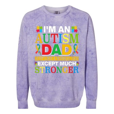 Autism Dad Quote Motivational Autistism Dad Funny Fathers Day Quote Autism Sayin Colorblast Crewneck Sweatshirt